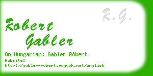 robert gabler business card